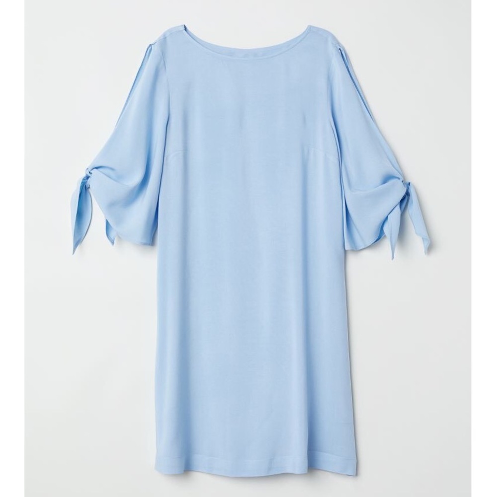 H&M Shift Dress w/ Open Tie Sleeves (Never worn)